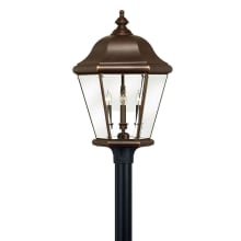 Clifton Park 4 Light 26.5" Tall Post Light with Clear Beveled Glass