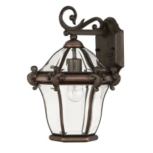 14.5" Height 1 Light Lantern Outdoor Wall Sconce from the San Clemente Collection