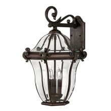 21.5" Height 3 Light Lantern Outdoor Wall Sconce from the San Clemente Collection