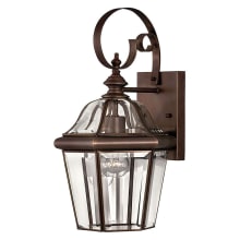 15.5" Height 1 Light Lantern Outdoor Wall Sconce from the Augusta Collection