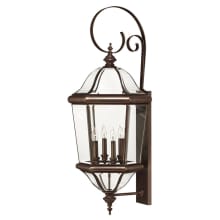 38.75" Height 4 Light Lantern Outdoor Wall Sconce from the Augusta Collection