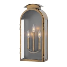 Rowley 3 Light 21" Tall Outdoor Wall Sconce