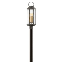 Danbury 3 Light 25" Tall Post Light with Clear Glass