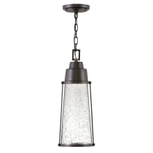 Miles 7" Wide LED Coastal Elements Outdoor Pendant with Clear Seedy Glass