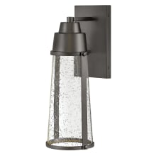 Miles 17" Tall LED Coastal Elements Outdoor Wall Sconce with Clear Seedy Glass