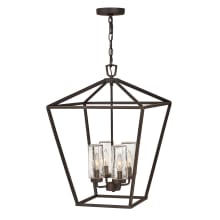 Alford Place 4 Light 17" Wide Open Air Taper Candle Style Outdoor Chandelier with LED Bulbs Included