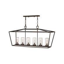 Alford Place 120v 6 Light 40" Wide Open Air Outdoor Linear Chandelier with LED Bulbs Included