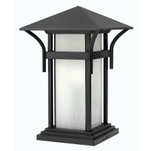Harbor 17" Tall Integrated LED Pier Mount Light with Etched Seedy Glass