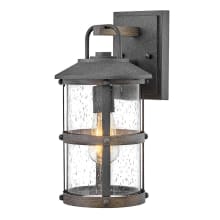Lakehouse 15" Tall Open Air Outdoor Wall Sconce with Clear Seedy Glass
