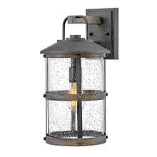 Lakehouse 17" Tall Open Air Outdoor Wall Sconce with Seedy Glass Shade