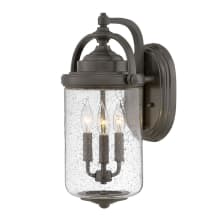 Willoughby 3 Light 19" Tall Outdoor Coastal Elements Wall Sconce