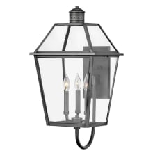 Nouvelle 3 Light 27" Tall Outdoor Wall Sconce