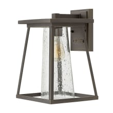 Burke Single Light 14" High Outdoor Wall Sconce with Seedy Glass