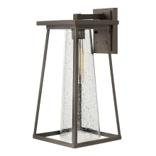 Burke Single Light 16-3/4" High Outdoor Wall Sconce with Seedy Glass