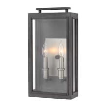 17" Height 2 Light Outdoor Wall Sconce from the Sutcliffe Collection