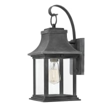 Adair Single Light 16-1/2" Tall Outdoor Heritage Wall Sconce with Clear Glass Shade