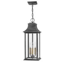 Adair 3 Light 8-1/2" Wide Outdoor Heritage Mini Pendant with Clear Glass Shade