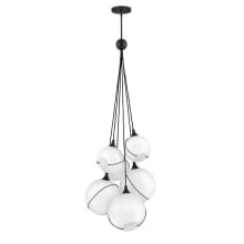 Skye 6 Light 24" Wide Lisa McDennon Pendant with Cased Opal Shades