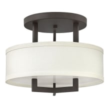 3 Light 15" Width Semi-Flush Ceiling Fixture from the Hampton Collection