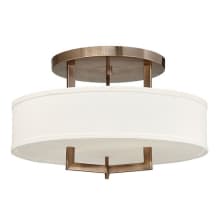 3 Light 20" Width Semi-Flush Ceiling Fixture from the Hampton Collection