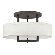 3 Light 20" Width Semi-Flush Ceiling Fixture from the Hampton Collection
