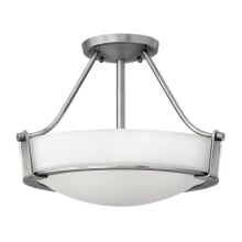 Hathaway Single Light 16" Wide Integrated LED Semi-Flush Bowl Ceiling Fixture