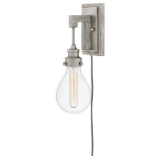 Denton Single Light 16" Tall LED Plug-In Wall Sconce