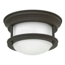 1 Light ADA Compliant LED Flush Mount Ceiling Fixture with Frosted Glass Shade from the Hadley Collection