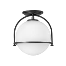 Somerset 11" Wide Semi-Flush Ceiling Fixture with Etched Opal Glass Shade