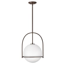 Somerset 1 Light 16" Wide Pendant with Etched Opal Glass