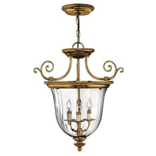 3 Light Indoor Semi-Flush Ceiling Fixture from the Cambridge Collection