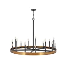 Wells 15 Light 45" Wide Taper Candle Style Chandelier