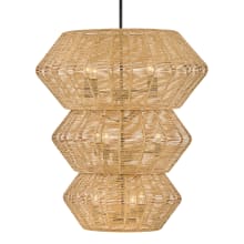 Luca 10 Light 28" Wide Waterfall Chandelier with Woven Shade