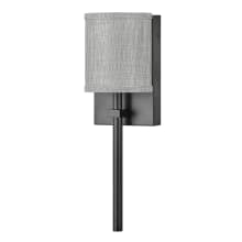 Avenue 5-1/2" Wide Galerie Integrated LED Wall Sconce with Heathered Grey Linen Shade