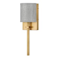 Avenue 5-1/2" Wide Galerie Integrated LED Wall Sconce with Heathered Grey Linen Shade