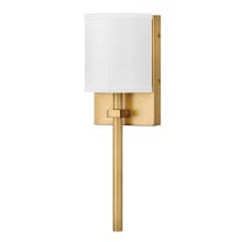 Avenue 5-1/2" Wide Galerie Integrated LED Wall Sconce with Off White Linen Shade