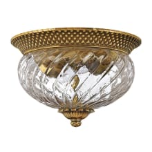 2 Light Indoor Flush Mount Ceiling Fixture from the Plantation Collection