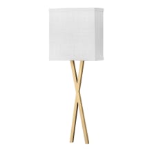 Axis 28" Wide Galerie Integrated LED Wall Sconce with Off White Linen Shade