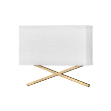 Axis 15" Wide Galerie Integrated LED Wall Sconce with Off White Linen Shade