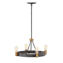 Silas 4 Light 22" Wide Ring Chandelier