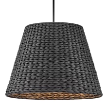 Seabrook 24" Wide Pendant with Woven Seagrass Shade