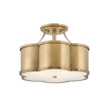 Chance 3 Light 18" Wide Semi-Flush Drum Ceiling Fixture