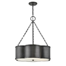 Chance 3 Light 22" Wide Drum Chandelier