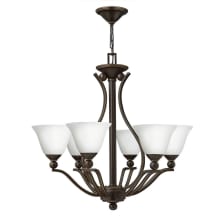 Bolla 6 Light 1 Tier Chandelier with Etched Opal Shade