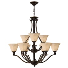 9 Light 2 Tier Chandelier from the Bolla Collection