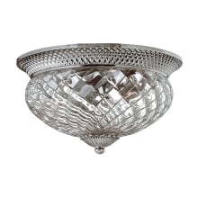 3 Light Indoor Flush Mount Ceiling Fixture from the Plantation Collection