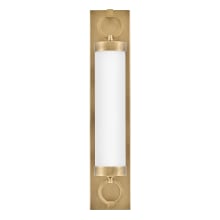 Baylor 24" Tall LED Bath Bar with Etched Opal Glass Shade
