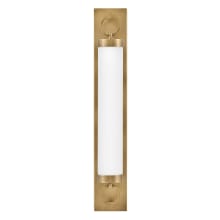 Baylor 30" Tall LED Bath Bar with Etched Opal Glass Shade