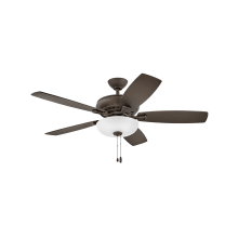 Highland Illuminated 52" Indoor 5 Blade Smart Compatible LED Ceiling Fan with Light Kit Included