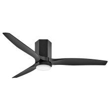 Facet 52" 3 Blade Indoor / Outdoor Hugger LED Ceiling Fan with Remote Control